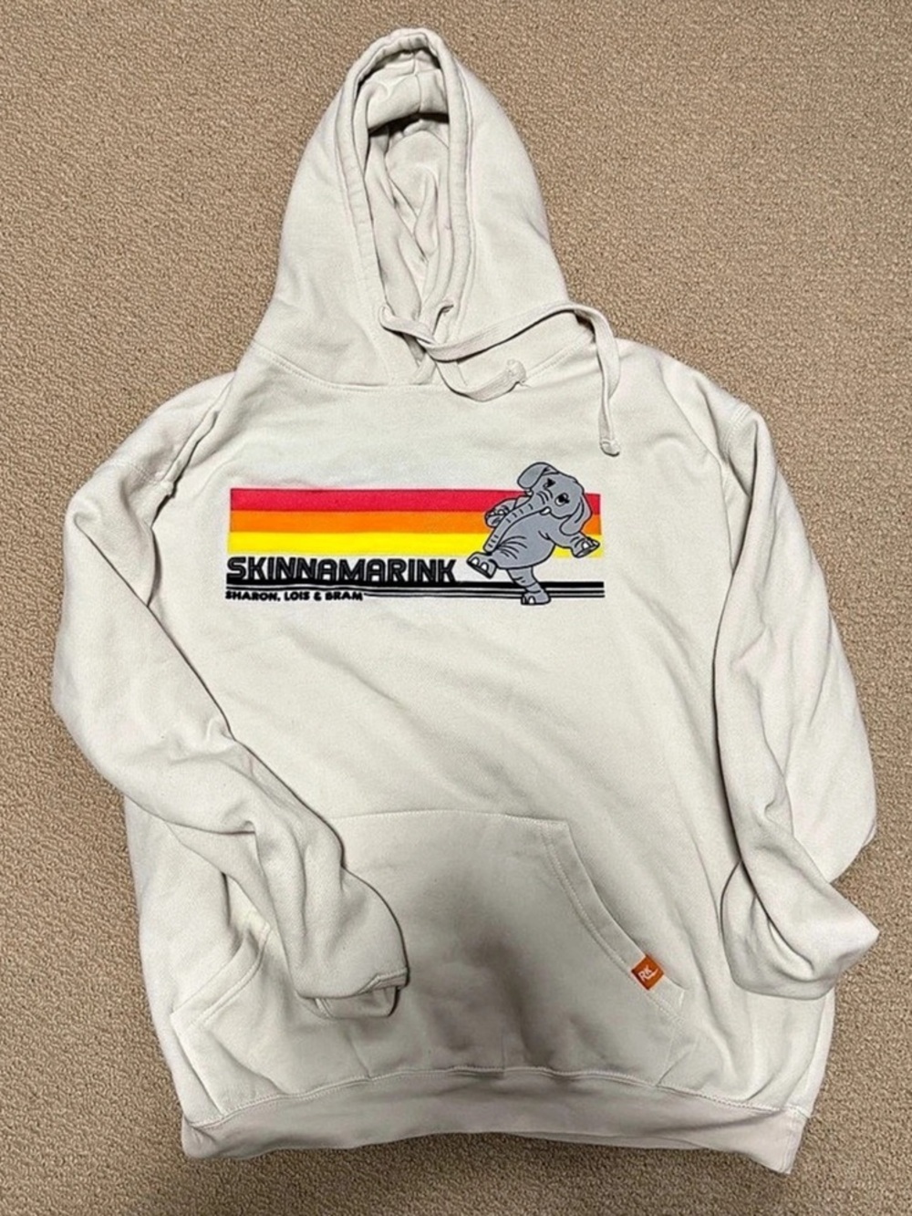 Retrokid Sharon, Lois, and Brad Graphic Hoodie Cream Size XL